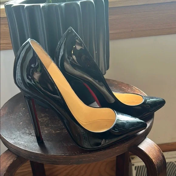 Christian Louboutin Black and Red Stiletto Heels - Picture 5 of 6